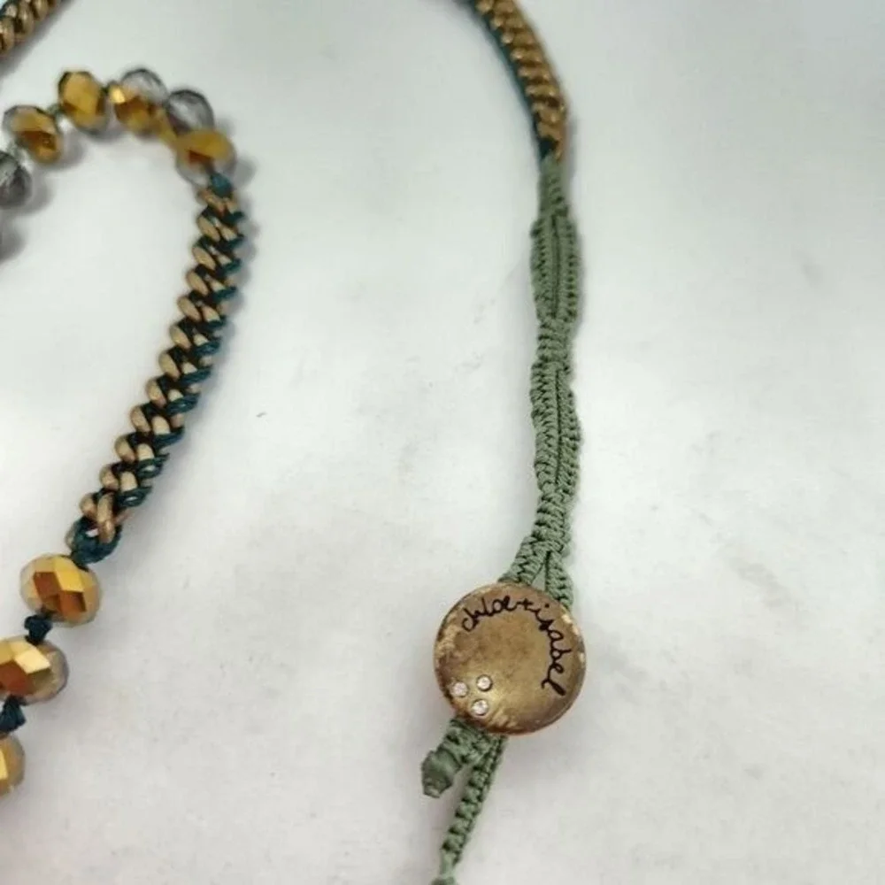 CHLOE‎ & ISABEL Faceted Bead Chain Thread Necklace